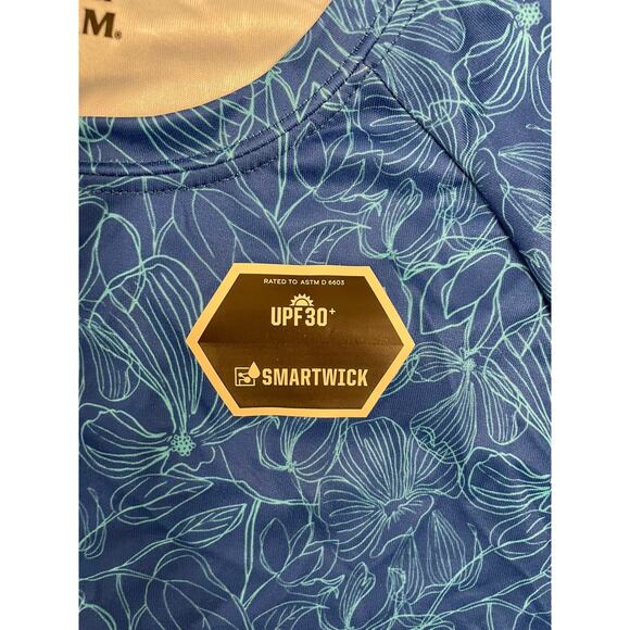 Field & Stream Womens Blue Smartwick Long Sleeve Short Size Medium UPF 30+ - Picture 4 of 7